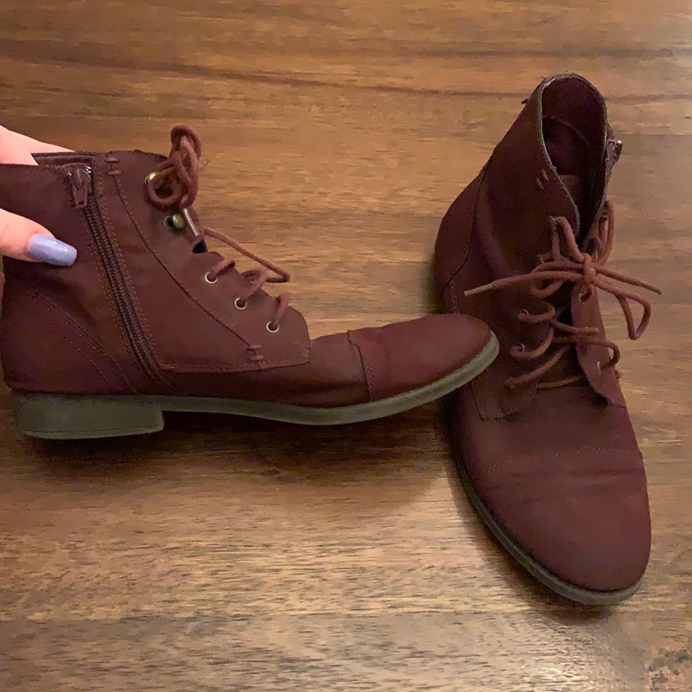 Maroon boots
